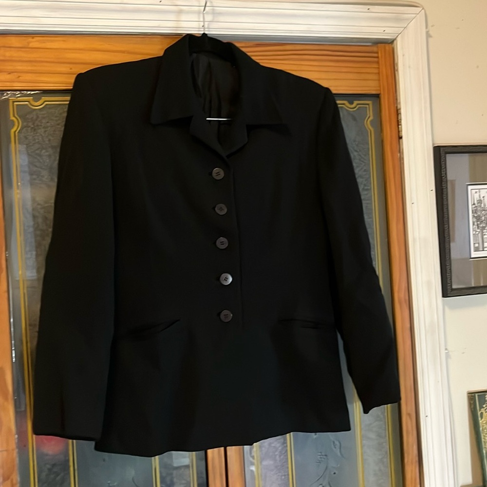 Classic black blazer with button